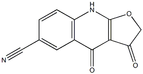 2,3,4,9-Tetrahydro-3,4-dioxofuro[2,3-b]quinoline-6-carbonitrile Struktur