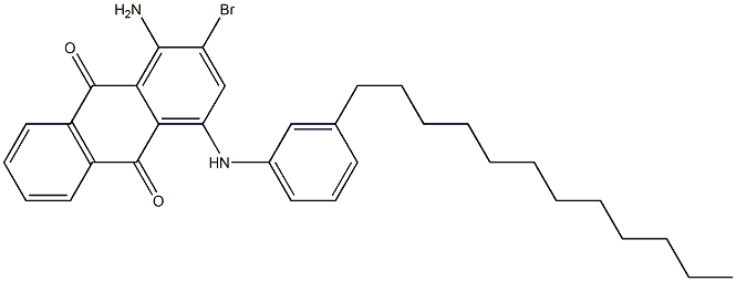 1-Amino-2-bromo-4-(3-dodecylanilino)anthraquinone,,结构式
