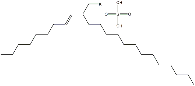 Sulfuric acid 2-(1-nonenyl)pentadecyl=potassium ester salt 结构式