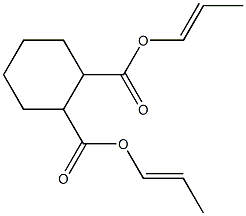 1,2-Cyclohexanedicarboxylic acid bis(1-propenyl) ester Struktur