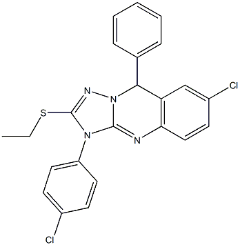 7-Chloro-3,9-dihydro-2-ethylthio-3-(4-chlorophenyl)-9-phenyl[1,2,4]triazolo[5,1-b]quinazoline