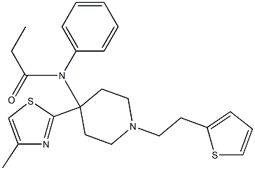  N-(Phenyl)-N-[1-[2-(2-thienyl)ethyl]-4-(4-methylthiazol-2-yl)piperidin-4-yl]propanamide