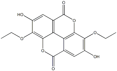 2,7-Dihydroxy-3,8-diethoxy[1]benzopyrano[5,4,3-cde][1]benzopyran-5,10-dione Structure