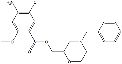 4-Amino-5-chloro-2-methoxybenzoic acid 4-benzylmorpholin-2-ylmethyl ester Structure