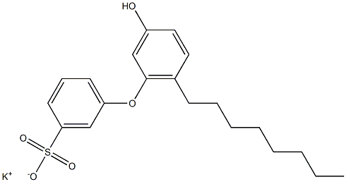 3'-Hydroxy-6'-octyl[oxybisbenzene]-3-sulfonic acid potassium salt,,结构式