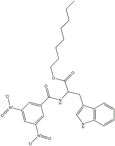 2-[(3,5-Dinitrobenzoyl)amino]-3-(1H-indol-3-yl)propanoic acid octyl ester,,结构式
