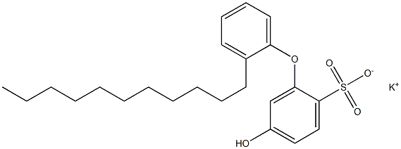 5-ヒドロキシ-2'-ウンデシル[オキシビスベンゼン]-2-スルホン酸カリウム 化学構造式