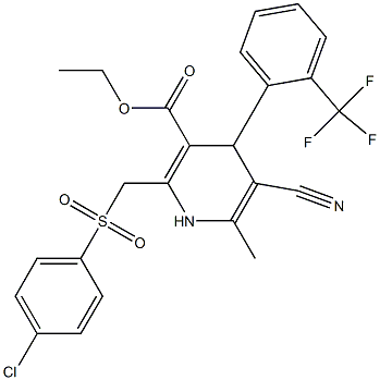 5-Cyano-1,4-dihydro-6-methyl-2-[(4-chlorophenylsulfonyl)methyl]-4-(2-trifluoromethylphenyl)pyridine-3-carboxylic acid ethyl ester