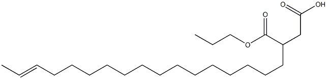 3-(15-ヘプタデセニル)こはく酸1-水素4-プロピル 化学構造式