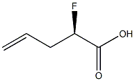 (R)-2-フルオロ-4-ペンテン酸 化学構造式