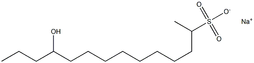 11-Hydroxytetradecane-2-sulfonic acid sodium salt,,结构式