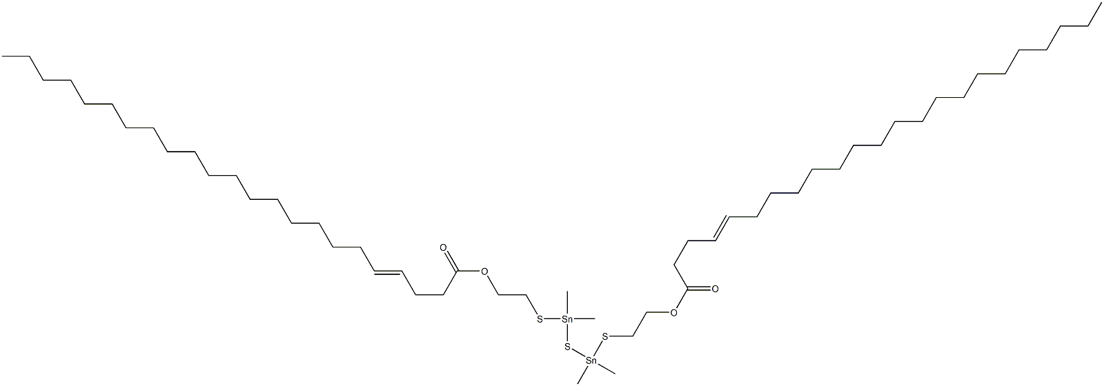 Bis[dimethyl[[2-(3-docosenylcarbonyloxy)ethyl]thio]stannyl] sulfide 结构式