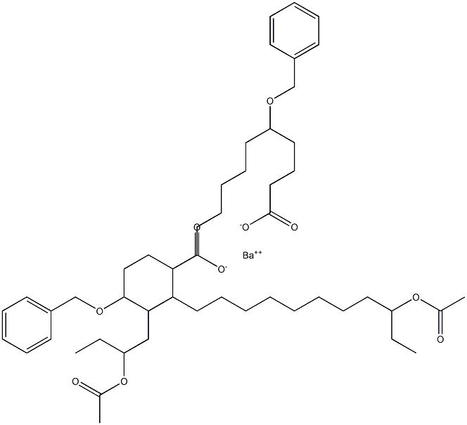  Bis(5-benzyloxy-16-acetyloxystearic acid)barium salt