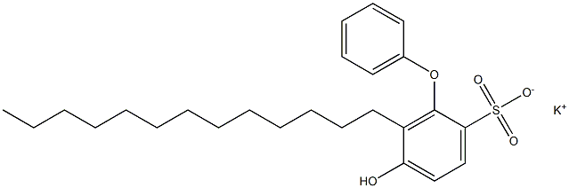 5-Hydroxy-6-tridecyl[oxybisbenzene]-2-sulfonic acid potassium salt,,结构式