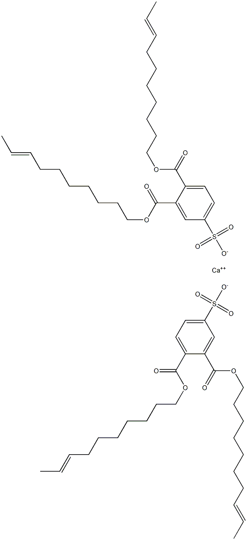 Bis[3,4-di(8-decenyloxycarbonyl)benzenesulfonic acid]calcium salt 结构式