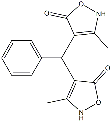 4,4'-[Phenylmethylene]bis[3-methylisoxazol-5(2H)-one] Struktur