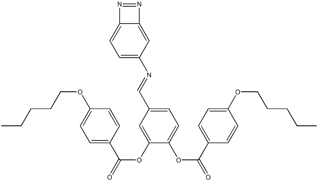 Bis[4-(pentyloxy)benzoic acid]4-[(azobenzen-4-yl)iminomethyl]-1,2-phenylene ester 结构式