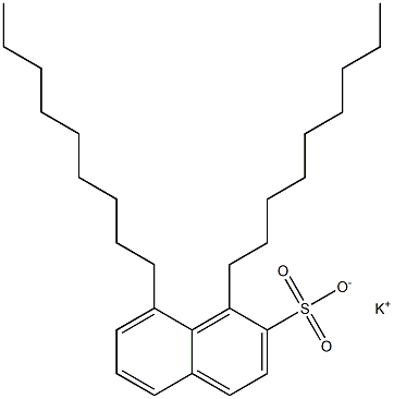 1,8-Dinonyl-2-naphthalenesulfonic acid potassium salt,,结构式