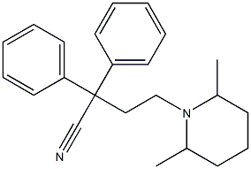 4-(2,6-Dimethyl-1-piperidinyl)-2,2-diphenylbutyronitrile,,结构式
