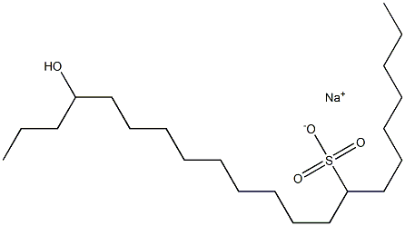 18-ヒドロキシヘニコサン-8-スルホン酸ナトリウム 化学構造式