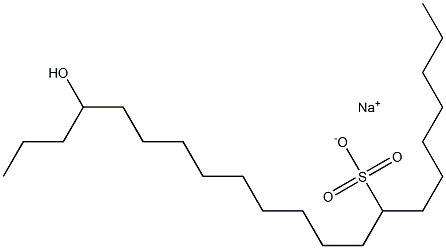 18-Hydroxyhenicosane-8-sulfonic acid sodium salt Structure