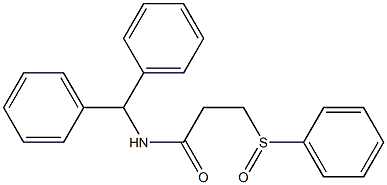 N-(Diphenylmethyl)-3-(phenylsulfinyl)propanamide Structure