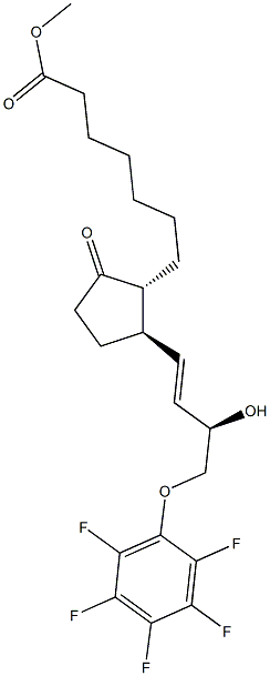 (13E,15R)-15-Hydroxy-9-oxo-16-(pentafluorophenoxy)-17,18,19,20-tetranorprost-13-en-1-oic acid methyl ester Structure