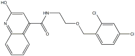 N-[2-(2,4-Dichlorobenzyloxy)ethyl]-2-hydroxyquinoline-4-carboxamide Struktur
