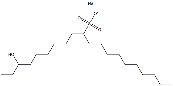 3-ヒドロキシイコサン-10-スルホン酸ナトリウム 化学構造式