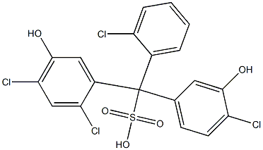  (2-Chlorophenyl)(4-chloro-3-hydroxyphenyl)(2,4-dichloro-5-hydroxyphenyl)methanesulfonic acid