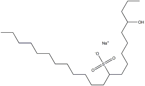 4-ヒドロキシドコサン-10-スルホン酸ナトリウム 化学構造式