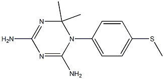 1,6-Dihydro-6,6-dimethyl-1-[4-(methylthio)phenyl]-1,3,5-triazine-2,4-diamine Structure