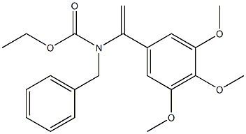 N-Benzyl-N-[1-(3,4,5-trimethoxyphenyl)vinyl]carbamic acid ethyl ester Struktur