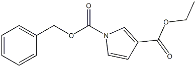 3-Ethoxycarbonyl-1H-pyrrole-1-carboxylic acid benzyl ester Structure