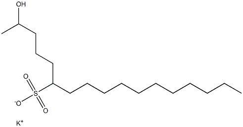 2-ヒドロキシヘプタデカン-6-スルホン酸カリウム 化学構造式