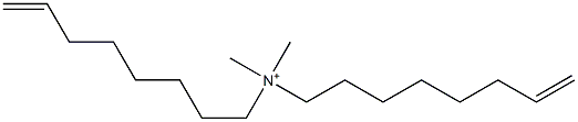 N,N-ジメチル-N,N-ジ(7-オクテニル)アミニウム 化学構造式