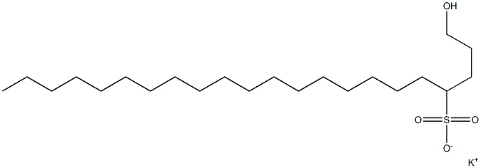 1-Hydroxydocosane-4-sulfonic acid potassium salt Structure