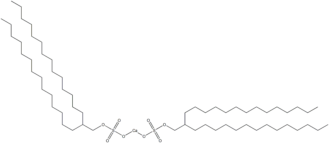 ビス(2-テトラデシルヘキサデシルオキシスルホニルオキシ)カルシウム 化学構造式