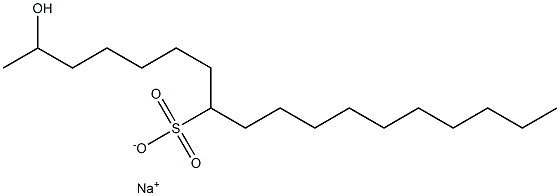 2-ヒドロキシオクタデカン-8-スルホン酸ナトリウム 化学構造式