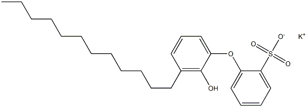 2'-ヒドロキシ-3-ドデシル[オキシビスベンゼン]-2-スルホン酸カリウム 化学構造式