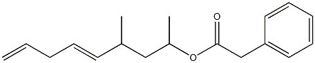 Phenylacetic acid 1,3-dimethyl-4,7-octadienyl ester 结构式