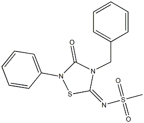 2-Phenyl-4-benzyl-5-methylsulfonylimino-1,2,4-thiadiazolidin-3-one