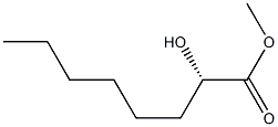 [S,(+)]-2-ヒドロキシオクタン酸メチル 化学構造式