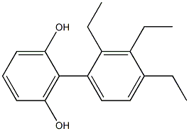 2-(2,3,4-Triethylphenyl)benzene-1,3-diol,,结构式