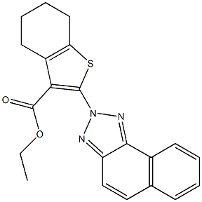 4,5,6,7-Tetrahydro-2-(2H-naphtho[1,2-d]triazol-2-yl)benzo[b]thiophene-3-carboxylic acid ethyl ester,,结构式