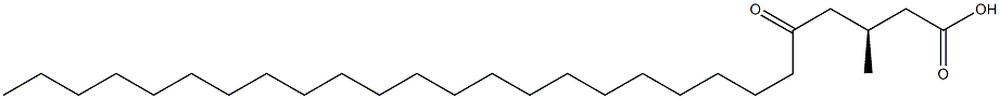 [S,(+)]-3-Methyl-5-oxoheptacosanoic acid Struktur