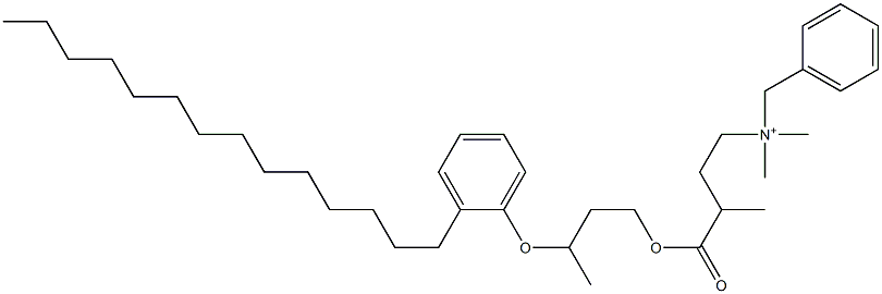 N,N-Dimethyl-N-benzyl-N-[3-[[3-(2-tetradecylphenyloxy)butyl]oxycarbonyl]butyl]aminium,,结构式