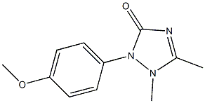 2-(4-メトキシフェニル)-1,5-ジメチル-1,2-ジヒドロ-3H-1,2,4-トリアゾール-3-オン 化学構造式
