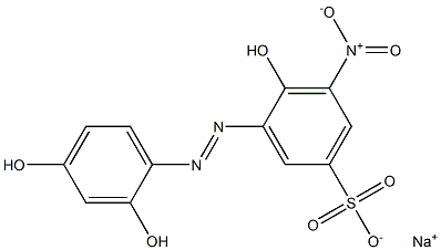 4-Hydroxy-3-[(2,4-dihydroxyphenyl)azo]-5-nitrobenzenesulfonic acid sodium salt