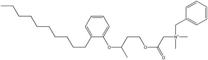 N,N-Dimethyl-N-benzyl-N-[[[3-(2-decylphenyloxy)butyl]oxycarbonyl]methyl]aminium,,结构式